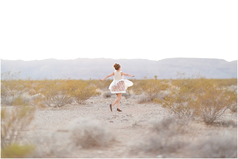9 year old dancing in the las vegas desert pleasanton photographer