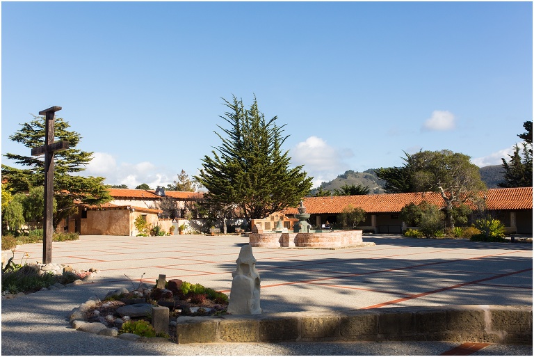 The interior courtyard at mission carmel