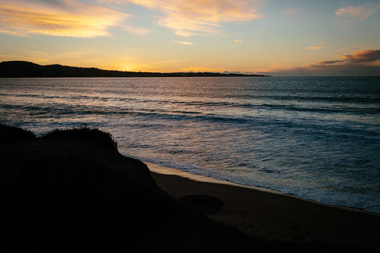 Photograph of sunset at Carmel-by-the-Sea California beach