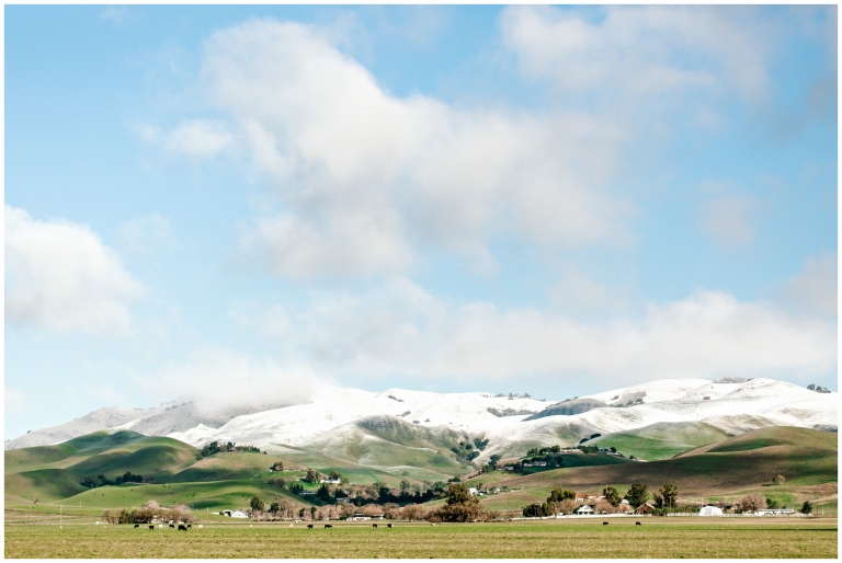 snow capped hills in livermore